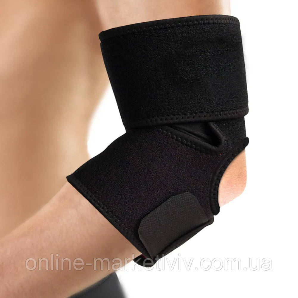 Бандаж на лікоть KNEE PAD, Універсальний розмір / Нейлоновий ортез на ліктьовий суглоб / Фіксатор ліктя