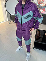 Спортивный фиолетовый костюм для мужчин с принтом