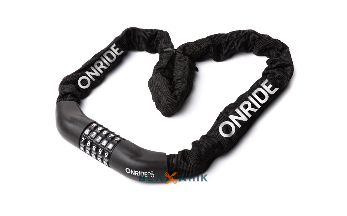 Замок кодовий 6х1000 мм ONRIDE Tie Code 30 ланцюговий, фото 1