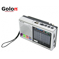 Радіоприймач колонка з радіо FM USB MicroSD Golon RX-6622 на акумуляторі Сірий ar