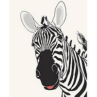 Картина по номерам "Смешная зебра" Art Craft 11648-AC 40х50 см nm