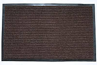 Придверный коврик "Полоса" 60*90 см грязезащитный на резиновой основе Коричневый
