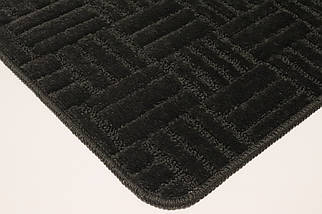 Набір килимків у ванну кімнату та туалет Vonaldi 80*50 см+ 40*50 см Black 1290, фото 6