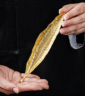Металлическая подставка под ароматические палочки золотой лист