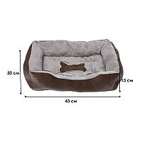 Лежак для кошек собак Taotaopets 545508 Brown S (43*30CM) ar