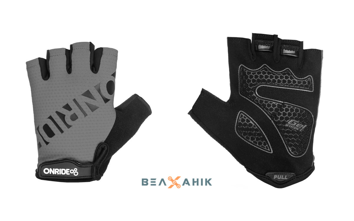 Рукавиці ONRIDE Hold 20 короткі пальці сіро-чорні [XL]