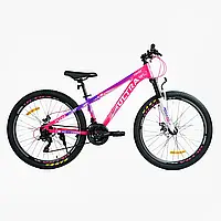 Велосипед Спортивный Corso «ULTRA» 26" дюймов рама алюминиевая 13 , оборудование Shimano 21 скорость, собран