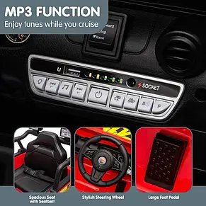 Дитячий електромобіль джип Jeep Wrangler Mountain M 5103EBLR-3 (MP3, SD, USB, мотори 2x40W, акумулятор 12V7AH), фото 4