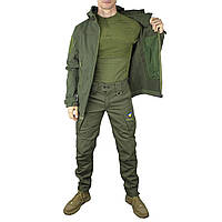 Комплект форми 3В1 Розмір М Куртка Soft Shell Штани Agresor та Убакс олива
