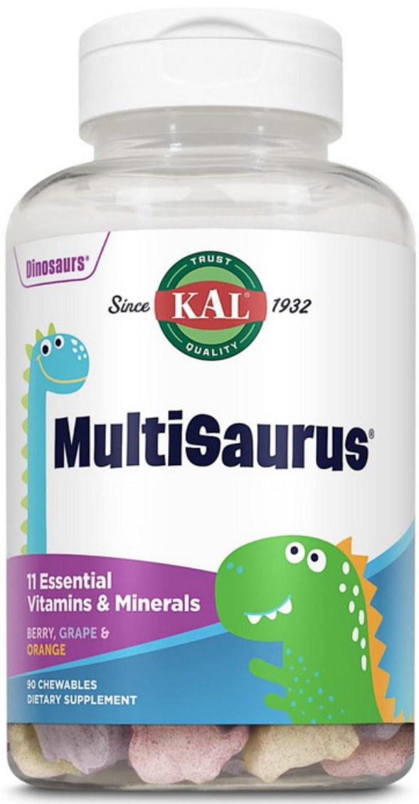 Мультивітаміни для дітей KAL MultiSaurus 90 chewables mixed berry