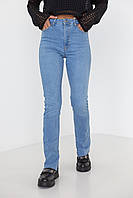 Жіночі джинси skinny з розрізами блакитний колір, 36р (є розміри)