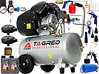 Масляный компрессор 50L TAGRED V2 8W1+ шланг масляный