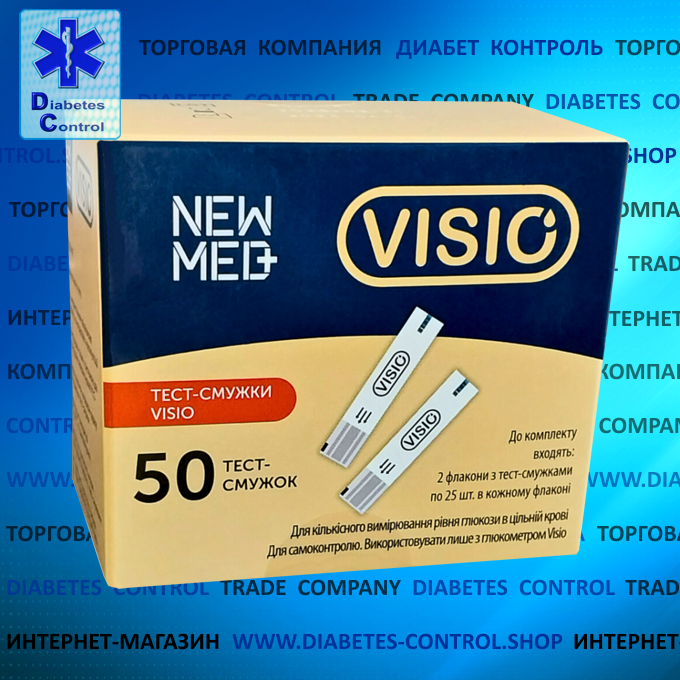 Тест-смужки для глюкометра Visio (NewMed), 50 шт.