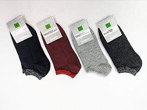 Жіночі шкарпетки Montebello, шкарпетки короткі однотонні з люрексом 36-40, 12 шт в уп мікс  кольорів