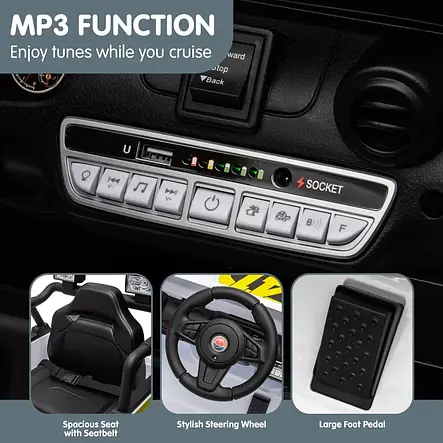 Дитячий електромобіль джип Jeep Wrangler Mountain M 5103EBLR-4 (MP3, SD, USB, мотори 2x40W, акумулятор 12V7AH), фото 3