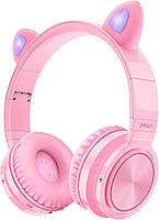 Бездротові дитячі навушники із вушками Picun Lucky Cat С02 Pink ar