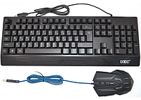 Клавиатура+мышка UKC с LED подсветкой от USB Model:4958 ar