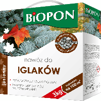 Добриво гранульоване осіннє для хвойних рослин, Biopon Польща, коробка 3 кг