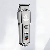 Акумуляторна машинка для стрижки волосся та триммер для бороди VGR V-675 бездротовий комплект з 14 насадками, фото 4