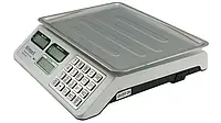 Торговые электронные весы на 55 кг аккумуляторные со счетчиком цены Kitchen Tech KT-218 ar