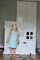 Картонный домик для рисования для детей