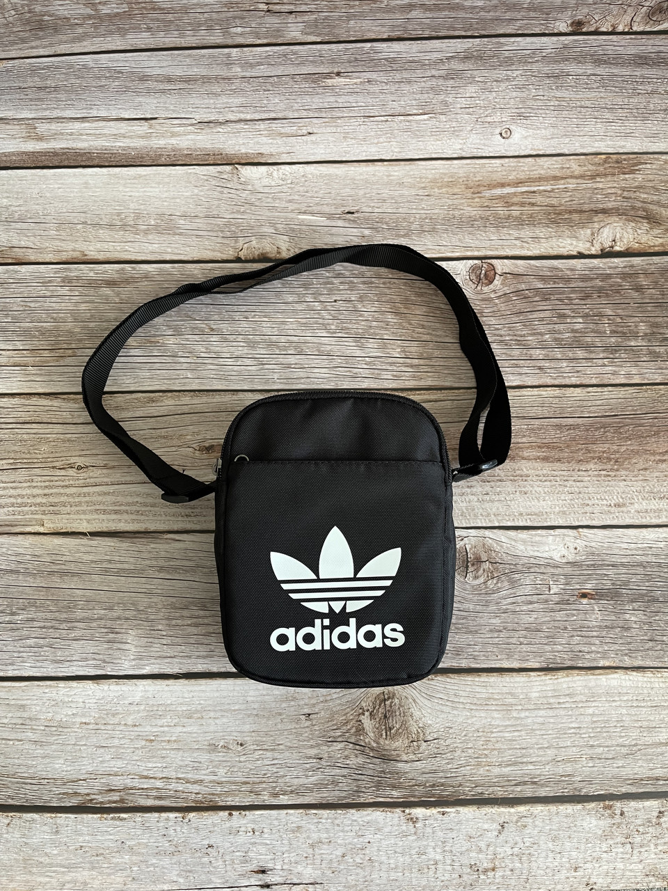 Маленька спортивна сумка Адідас корона Adidas чорна