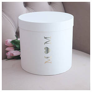 Капелюшна кругла коробка d=20 h=20 см молочна