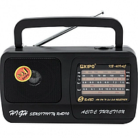 Радіоприймач радіо FM ФМ KIPO KB-409AC Aux Чорний ar
