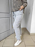 Джинси жіночі на резинці великий розмір стрейч 42 світло-сірі, фото 4