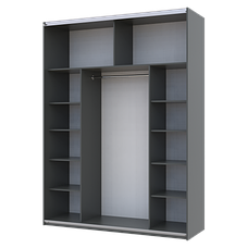 Шафа купе G-Caiser Doros Графіт 2 Скла / 3 частини 180х60х240, фото 5
