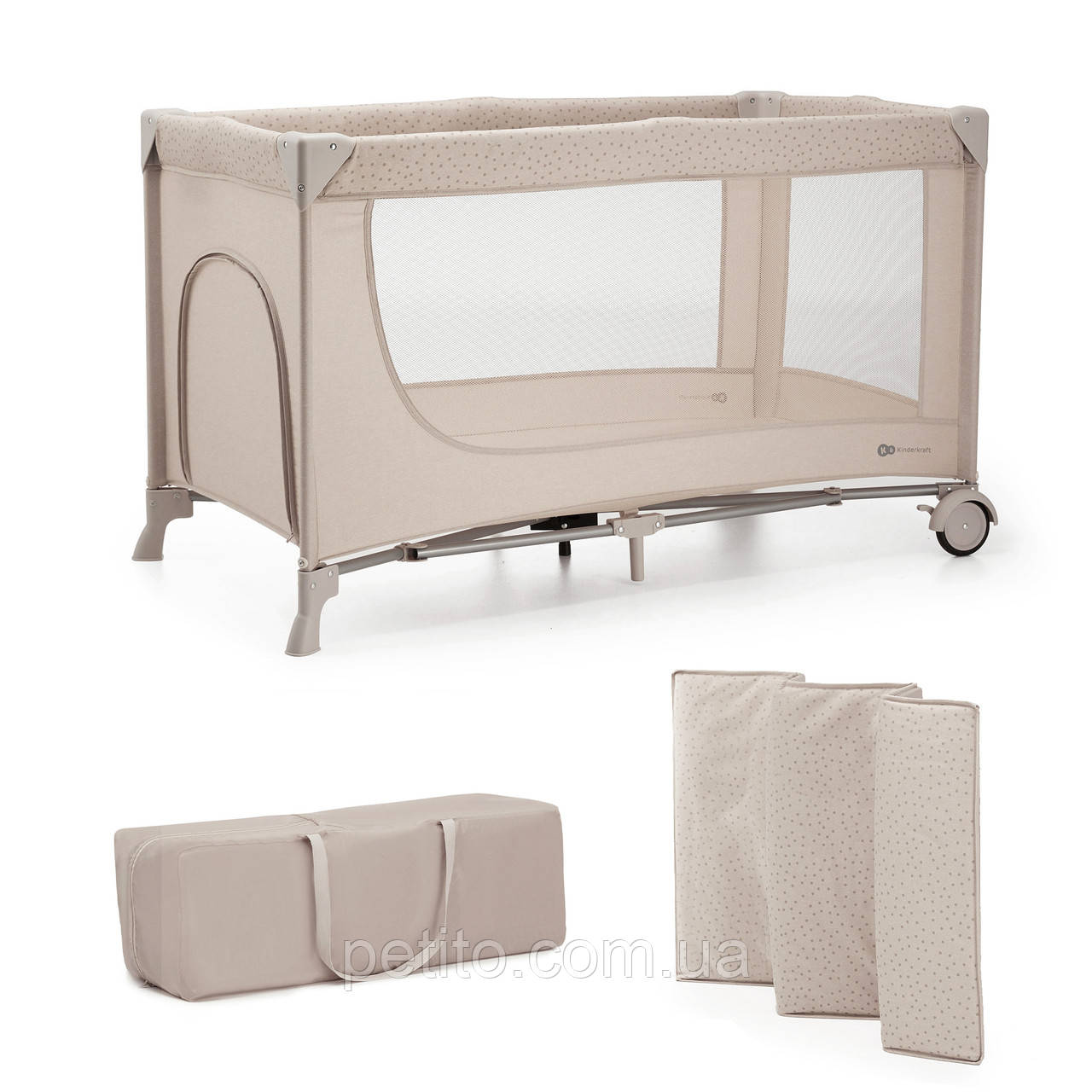 Ліжко-манеж Kinderkraft Joy 2 Beige (KLJOY02BEG00000)