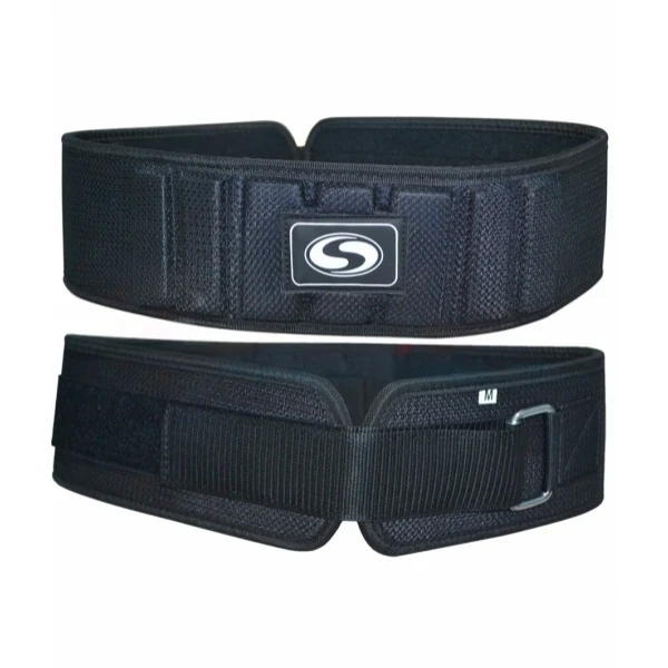 Пояс атлетичний Gemini Sport на липучці вузький тканина (ширина 10 см) чорний, фото 1