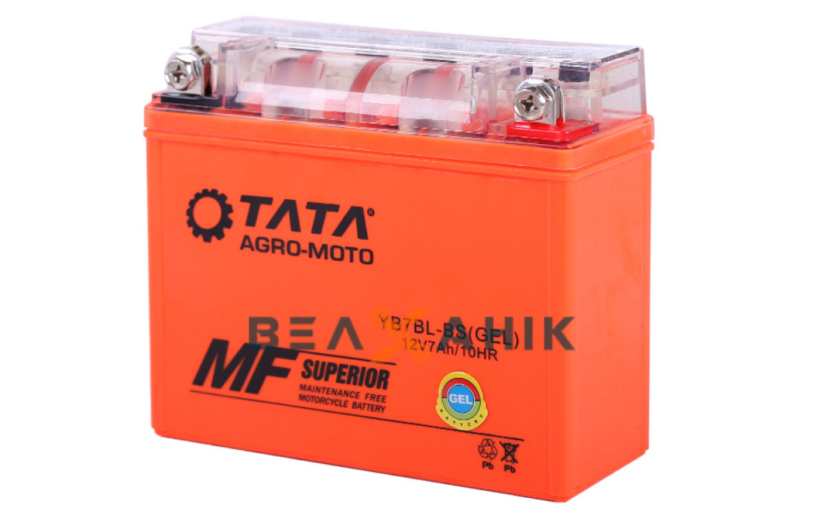 Акумулятор гелевий 7Ah OUTDO 12N7BL-BS MOTO 145х60х130 мм (2,2 кг)