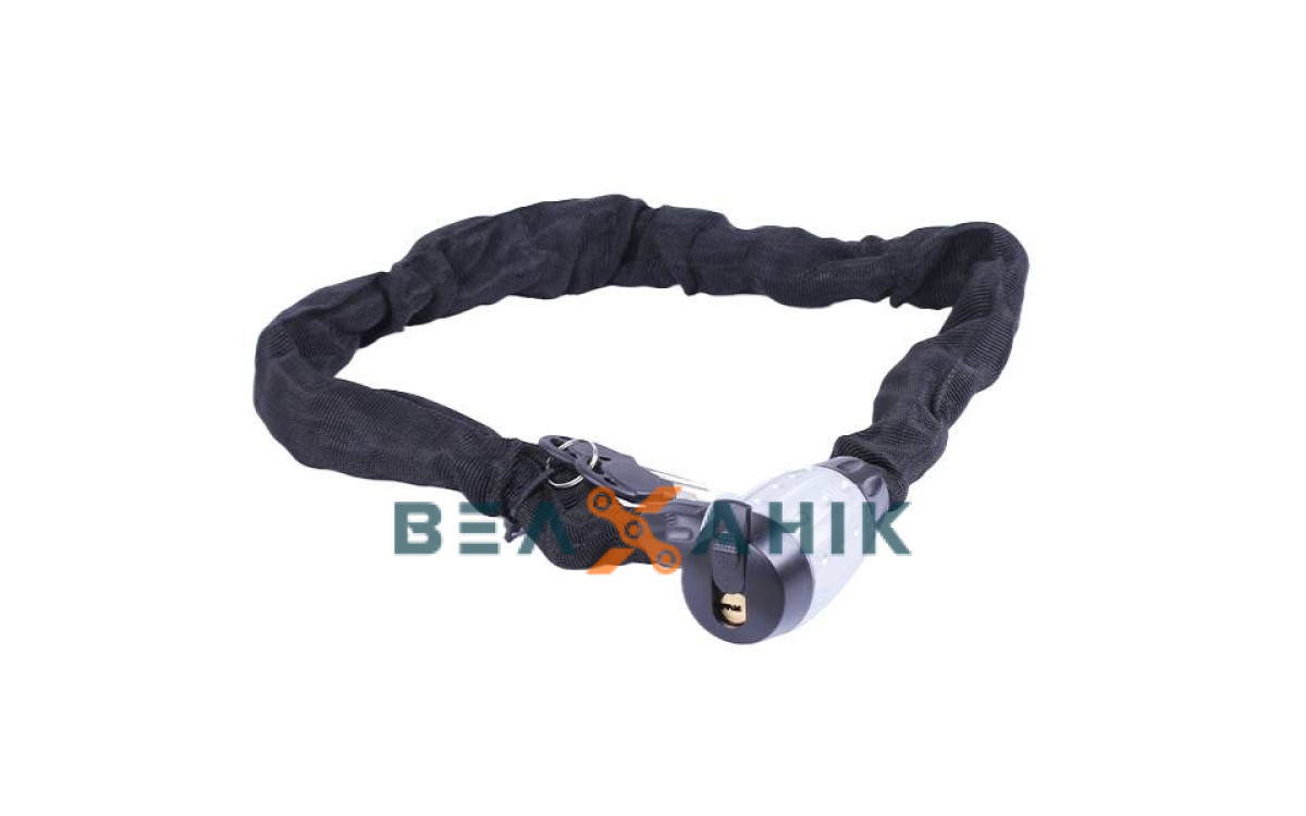 Замок на ключі 8x1000 мм ZH-002 ланцюговий чорний, фото 1