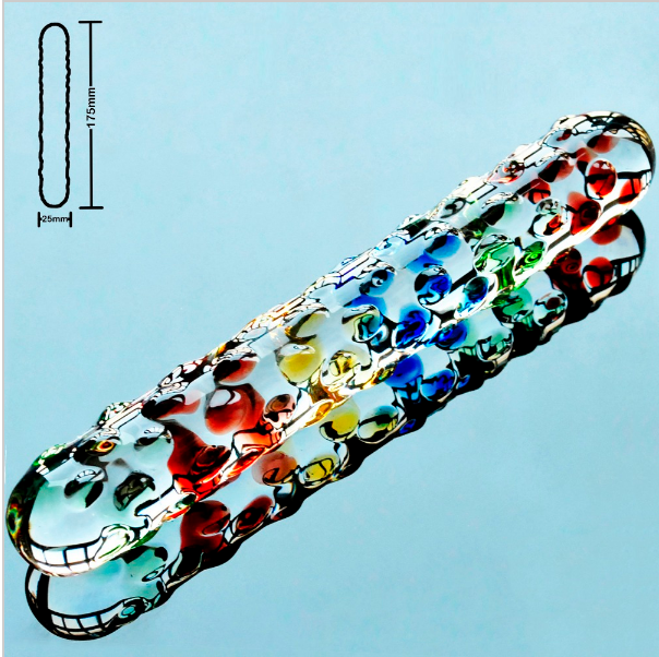 Фалос скляний кольоровий  Супер шоп