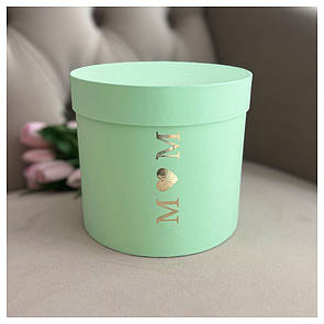 Капелюшна кругла коробка d=16 h=15 см салатова