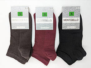 Жіночі шкарпетки стрейчеві Montebello однотонні,  36-40 12 пар/уп мікс кольорів