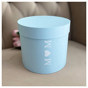 Капелюшна кругла коробка d=16 h=15 см блакитна