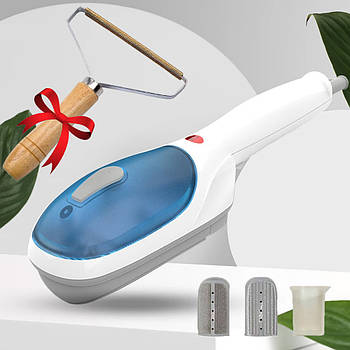 Ручний відпарювач для одягу Steam Brusher + Подарунок Щітка скребок від шерсті / Пароочисник для одягу