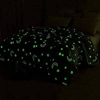 Светящийся в темноте плед плюшевое покрывало Blanket kids Magic Star 150х100 см флисовое одеяло. DV-744 Цвет: