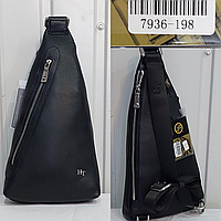 Чоловіча шкіряна сумка слінг H.T. (MLT) гурт/роздріб