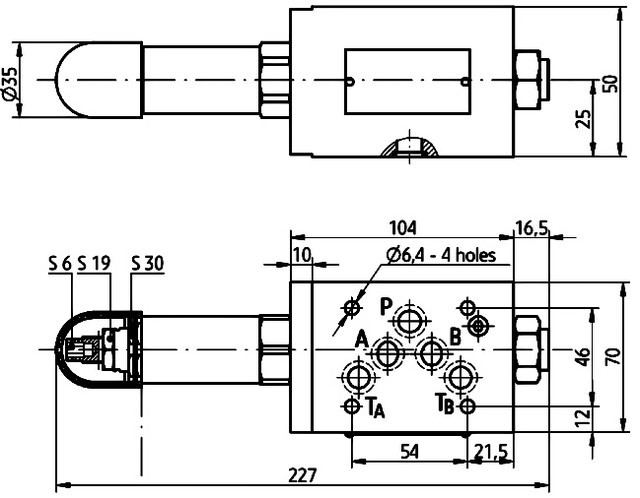 розміри клапана ZDR10 розміри клапана ZDR10