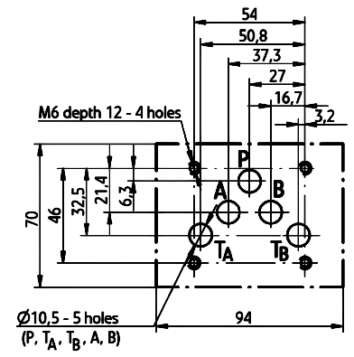монтажні розміри клапана ZDR10 монтажні розміри клапана ZDR10
