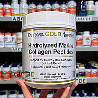 Коллаген California Gold Nutrition Hydrolyzed Marine Collagen Peptide, пептиды морского коллагена, 500 г