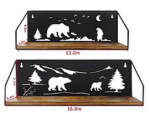 Полиці для стін з унікальними чарівними вирізами у формі ведмедів, настінні полиці (2 шт.), Amazon, Німеччина, фото 5