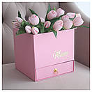 Куб зі шкатулкою 20*20*20 см рожевий, фото 2