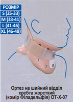 Ортез на шийний відділ хребта (комір філадельфія)