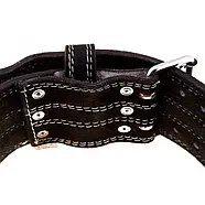 Пояс атлетичний для пауерліфтингу PWL ширина 10 см натуральна шкіра, фото 3