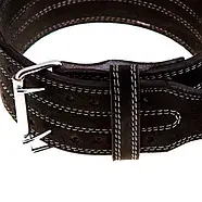 Пояс атлетичний для пауерліфтингу PWL ширина 10 см натуральна шкіра, фото 4