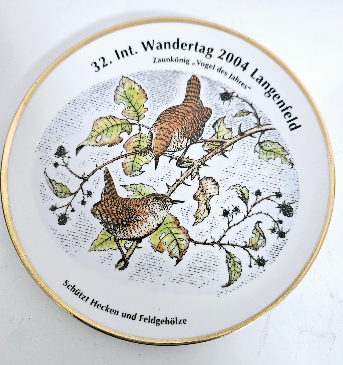 Порцелянова колекційна тарілка Співочі птахи Європи Крапивник, фото 1